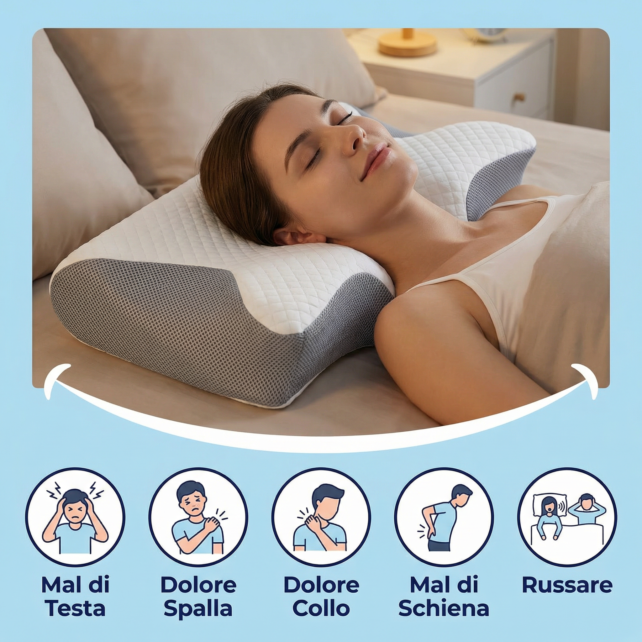 RestAlign™  Supporto Ergonomico per Collo e Schiena