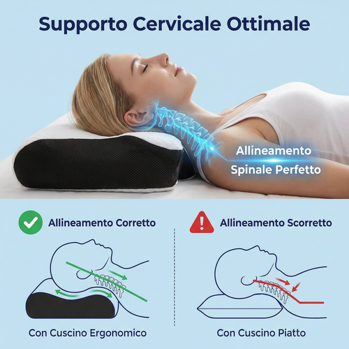RestAlign™  Supporto Ergonomico per Collo e Schiena