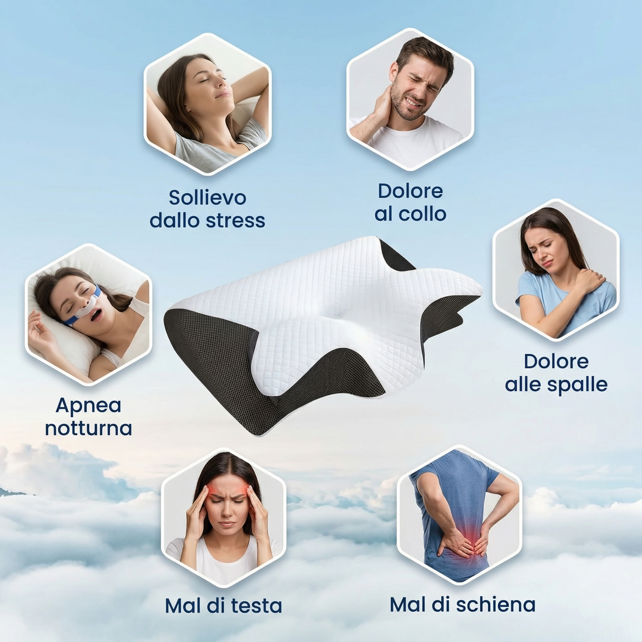 RestAlign™  Supporto Ergonomico per Collo e Schiena